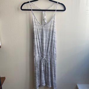 Elan Beach heathered gray racer back lightweight mini dress
